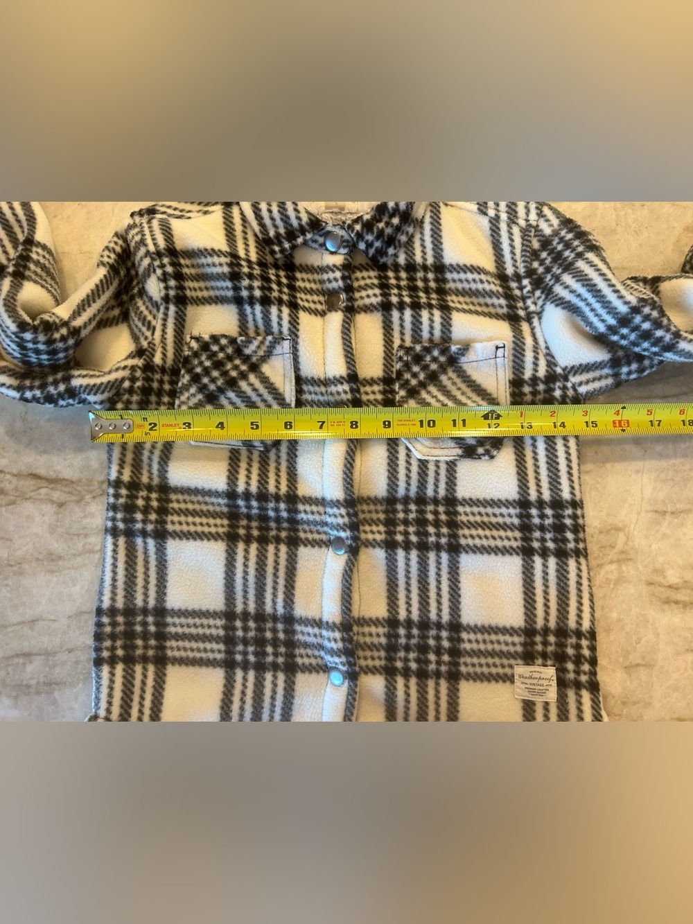 Weatherproof Vintage Boys S 7/8 Plaid Sherpa Fleece Jacket Shacket - Picture 4 of 8